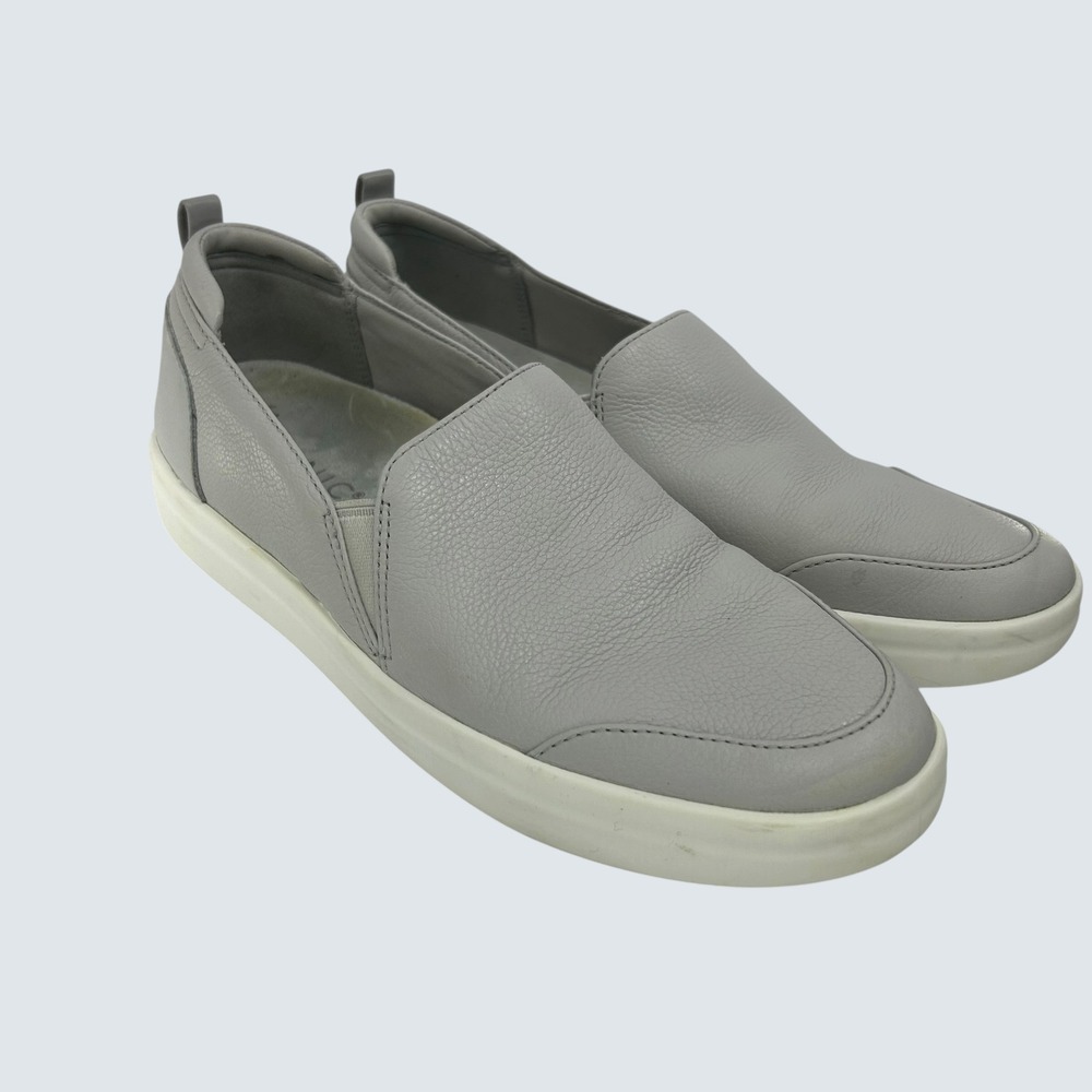 Vionic Minimalist Penelope Slip On Sneaker 7 Leather Comfort Orthotic Grey